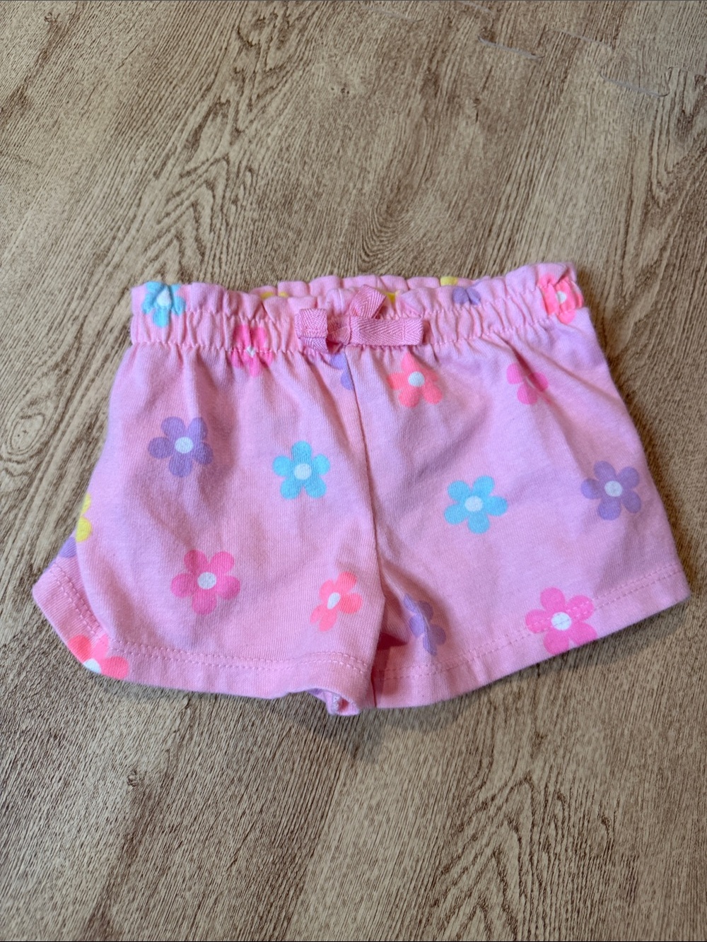 Garanimals Pink Floral Bow-Front Knit Shorts